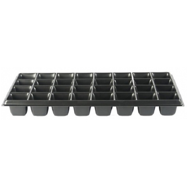 Tradineur - Semillero plástico 32 Plantas - Bandejas de Semilleros 32-celda  - Propagador Germinador de Semillas - 5,5 x 54 x 19