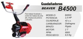GUADAÑADORA BEAVER B4500, MOTOR 2T, 42CC -  Guadañadoras
