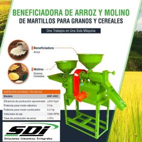 BENEFICIADORA DE ARROZ DOBLE PROPOSITO -  Procesadoras de Alimentos